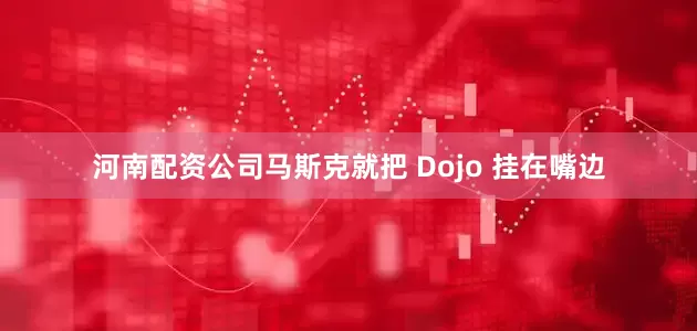 河南配资公司马斯克就把 Dojo 挂在嘴边